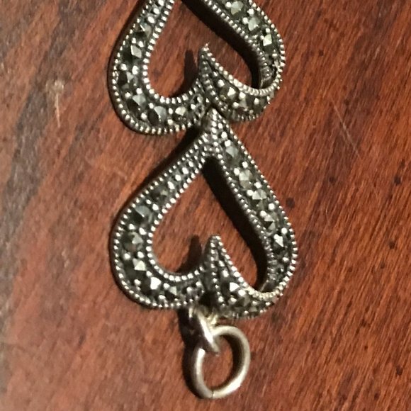 QVC Suspicion Sterling Marcasite Heart Bracelet - Picture 6 of 9